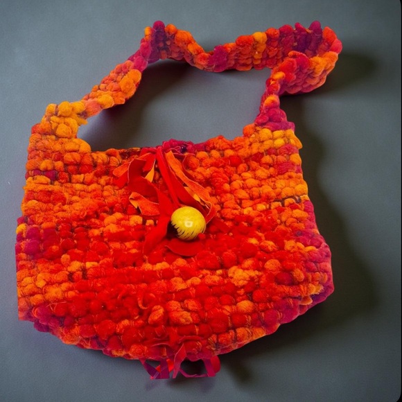 Boho Bag Crochet Purse Large Chunky Woven bag Hand crafted - Picture 13 of 14